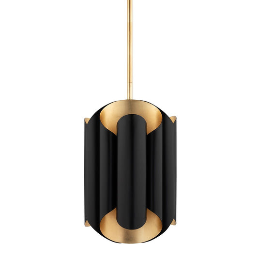 Bank Pendant - Gold Leaf/Black Finish