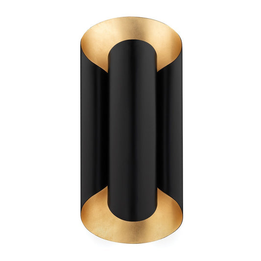 Bank Wall Sconce - Gold Leaf/Black Finish