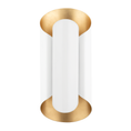 Load image into Gallery viewer, Bank Wall Sconce - Gold Leaf/White Finish
