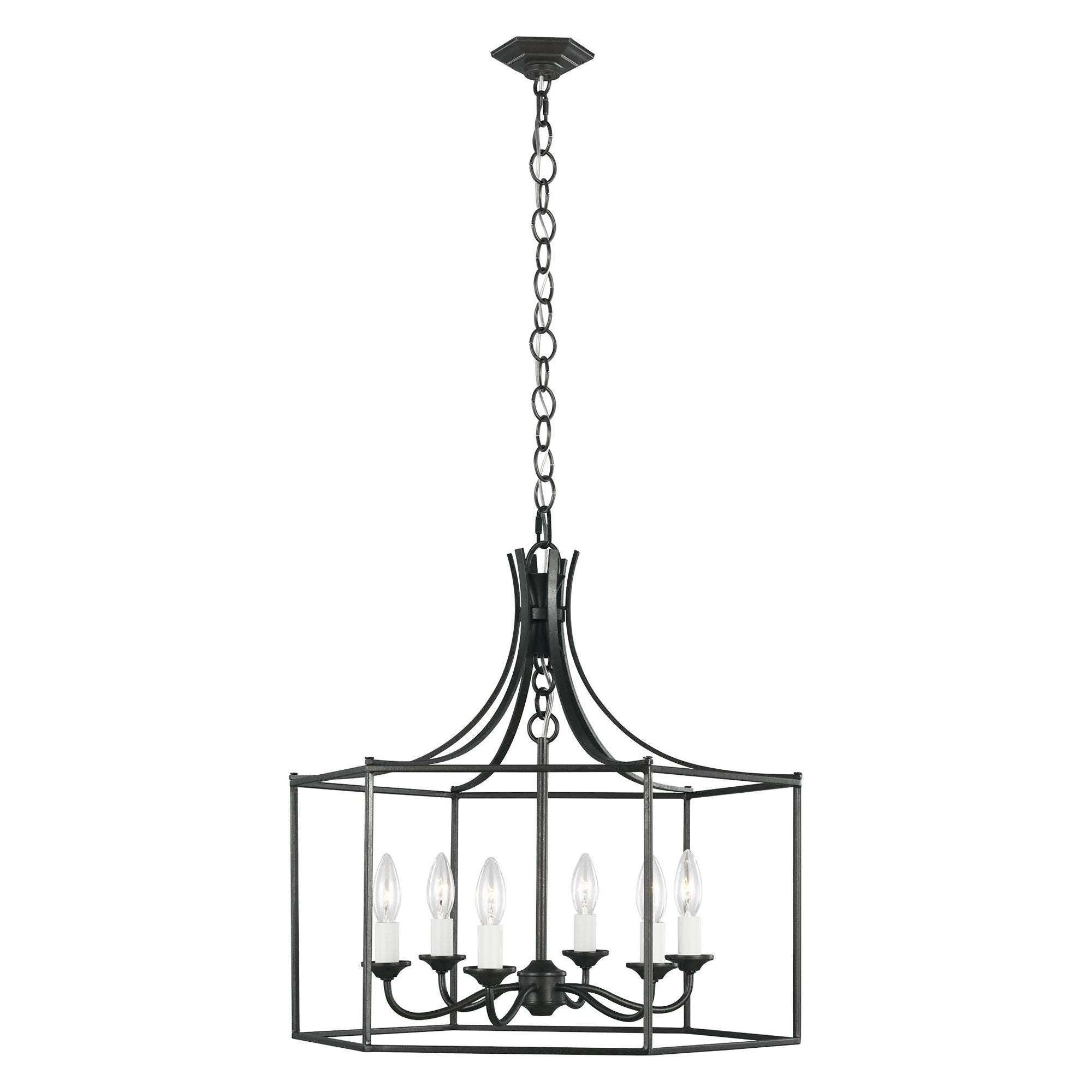 Bantry House Wide Chandelier - Smith Steel Finish