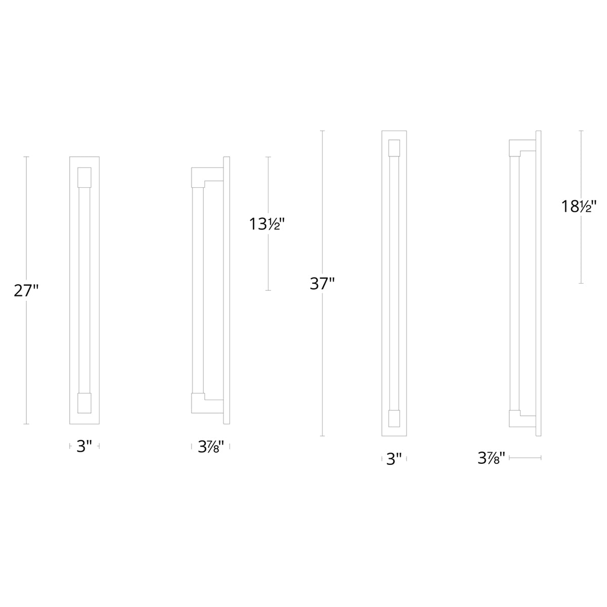 Barre LED Bath Vanity - Diagram