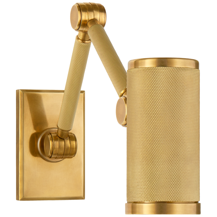Barrett Mini Double Arm Bed Light - Natural Brass Finish