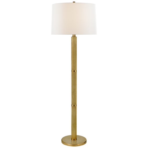 Barrett Large Knurled Floor Lamp - Brass Finish