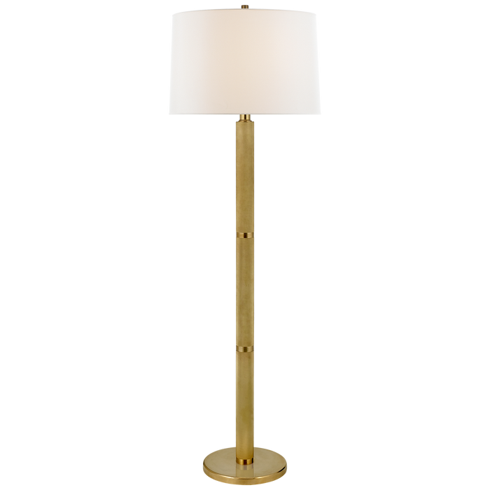 Barrett Large Knurled Floor Lamp - Brass Finish