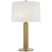 Barrett Medium Knurled Table Lamp - Natural Brass Finish
