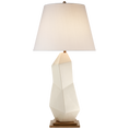 Load image into Gallery viewer, Bayliss Table Lamp - White Leather Ceramic Finish
