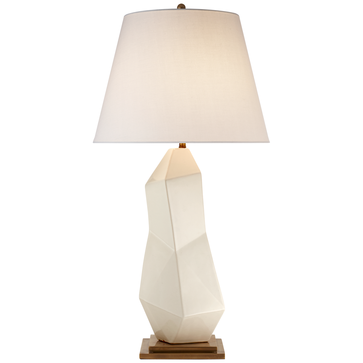 Bayliss Table Lamp - White Leather Ceramic Finish