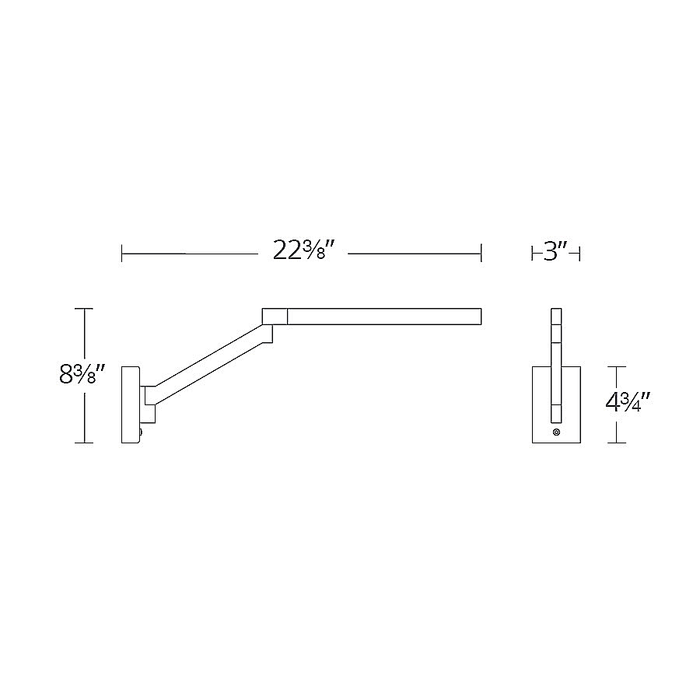 Beam LED Swing Arm Light - Diagram