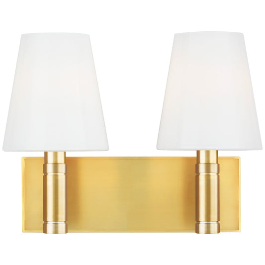 Beckham 2-Light Classic Bath Bar - Burnished Brass Finish