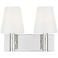 Load image into Gallery viewer, Beckham 2-Light Classic Bath Bar - Polished Nickel Finish
