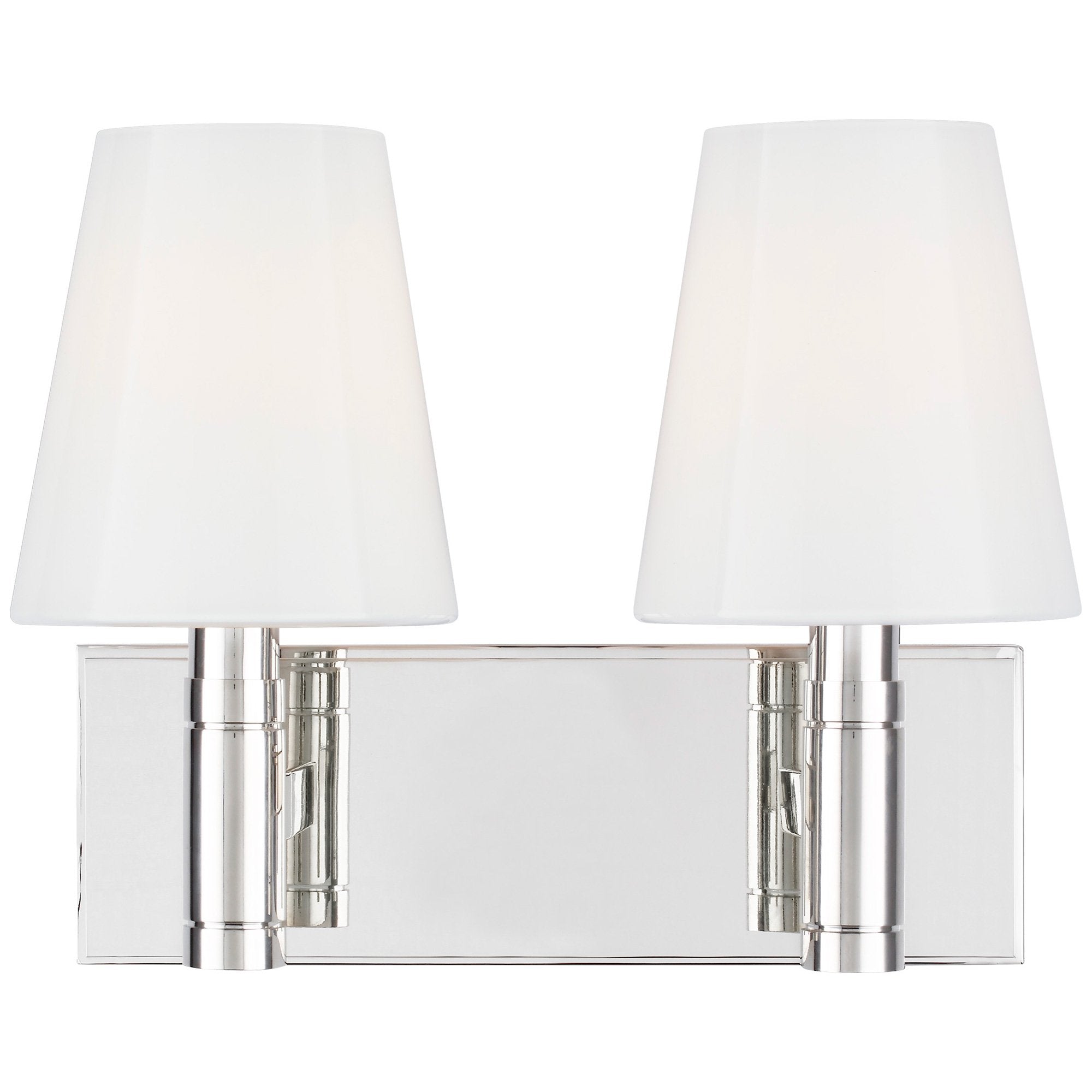 Beckham 2-Light Classic Bath Bar - Polished Nickel Finish