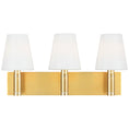 Load image into Gallery viewer, Beckham 3-Light Classic Bath Bar - Burnished Brass Finish
