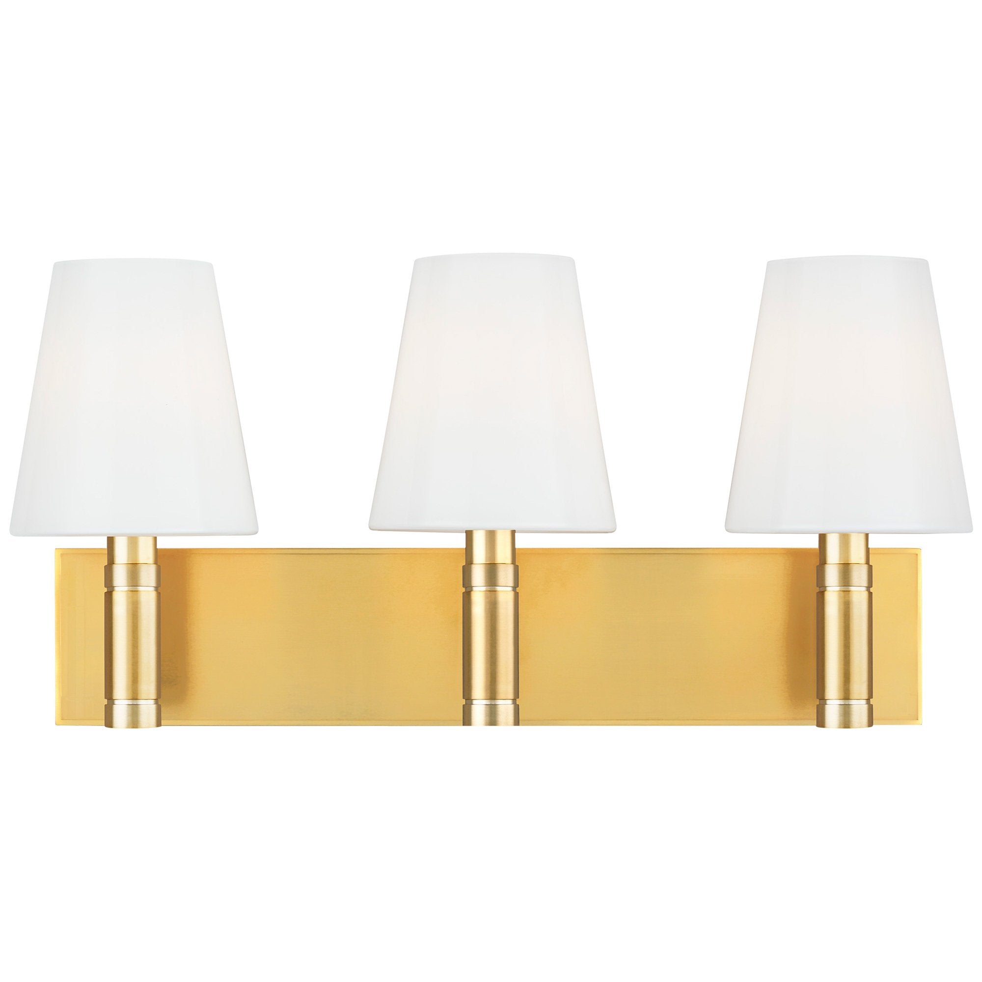 Beckham 3-Light Classic Bath Bar - Burnished Brass Finish