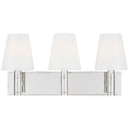 Load image into Gallery viewer, Beckham 3-Light Classic Bath Bar - Polished Nickel Finish
