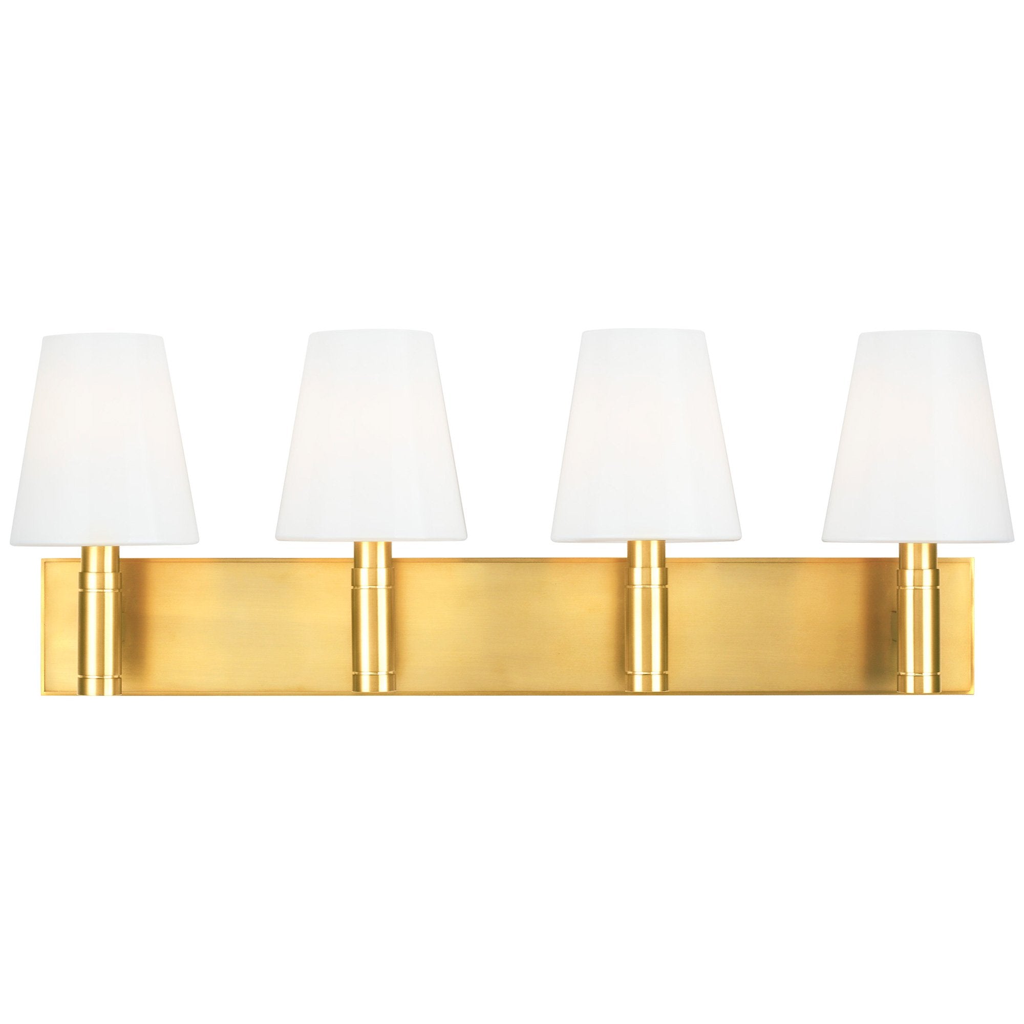 Beckham 4-Light Classic Bath Bar - Burnished Brass Finish