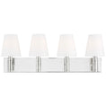 Load image into Gallery viewer, Beckham 4-Light Classic Bath Bar - Polished Nickel Finish
