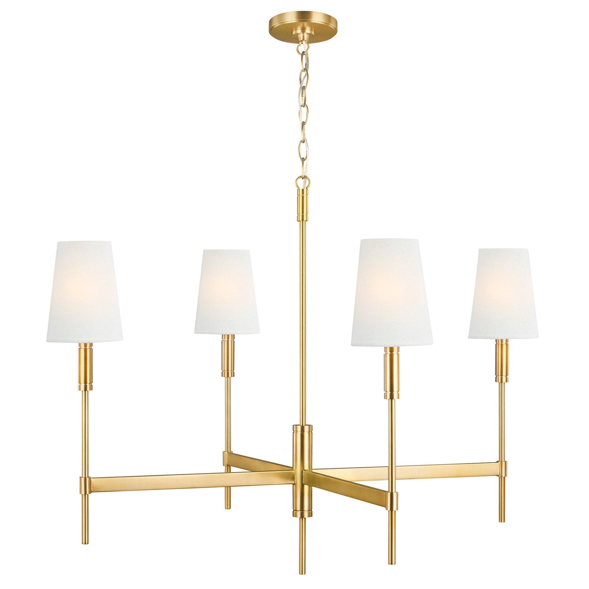 Beckham Large Classic Chandelier - Burnished Brass Finish