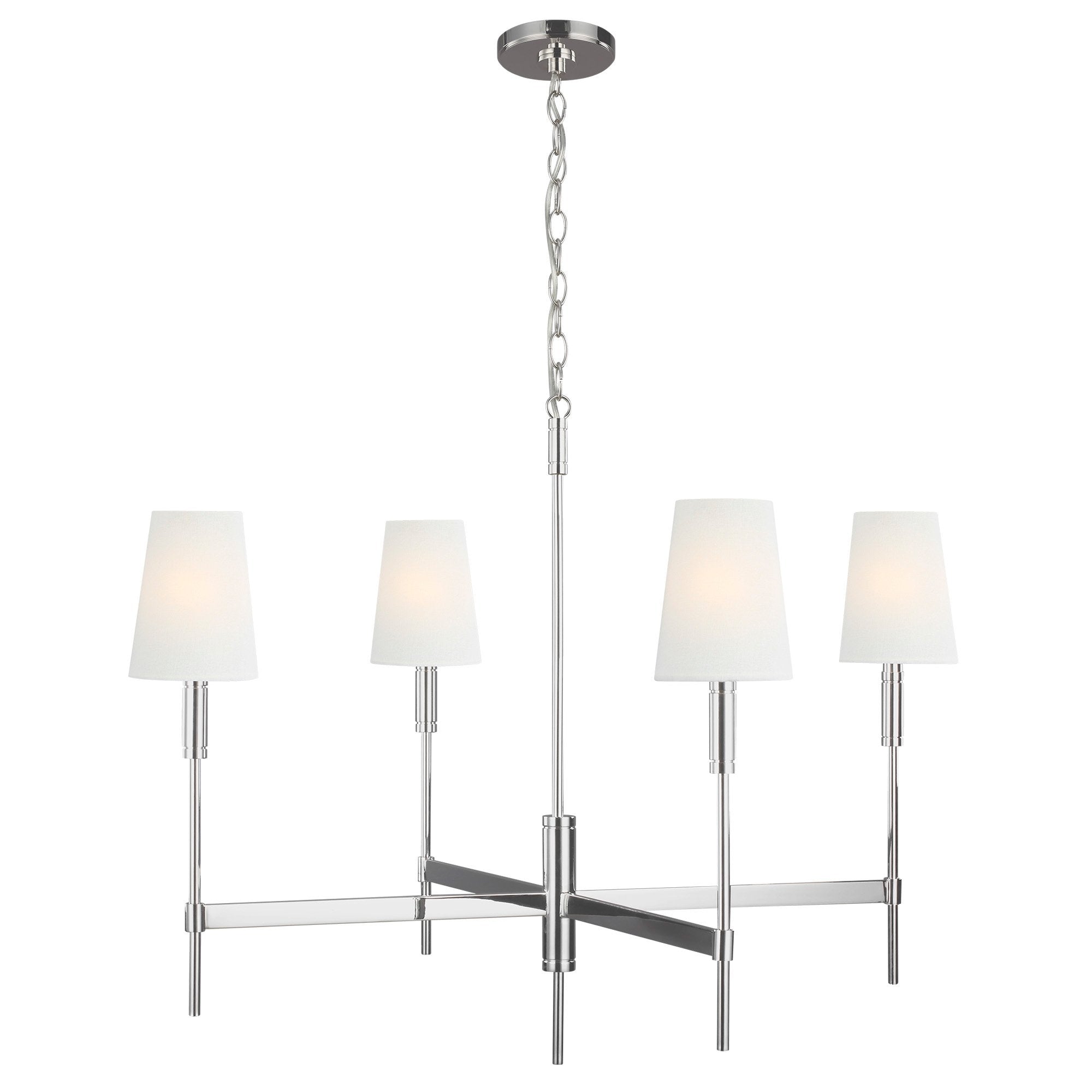 Beckham Large Classic Chandelier - Polished Nickel Finish