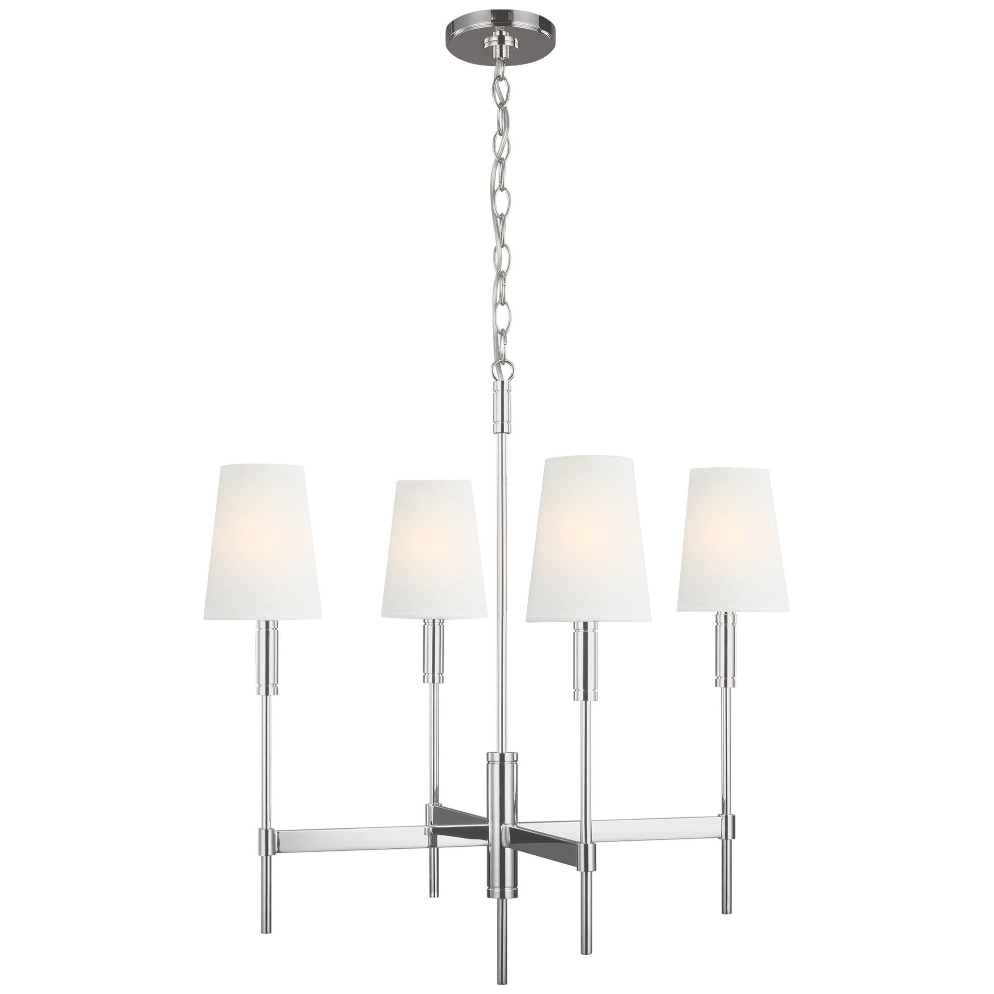 Beckham Medium Classic Chandelier - Polished Nickel Finish