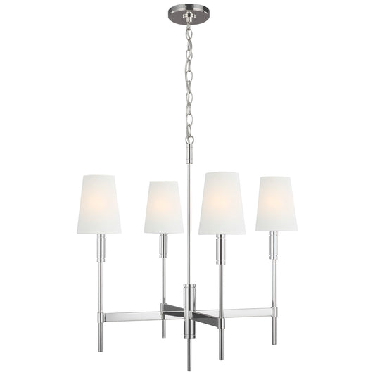 Beckham Medium Classic Chandelier - Polished Nickel Finish