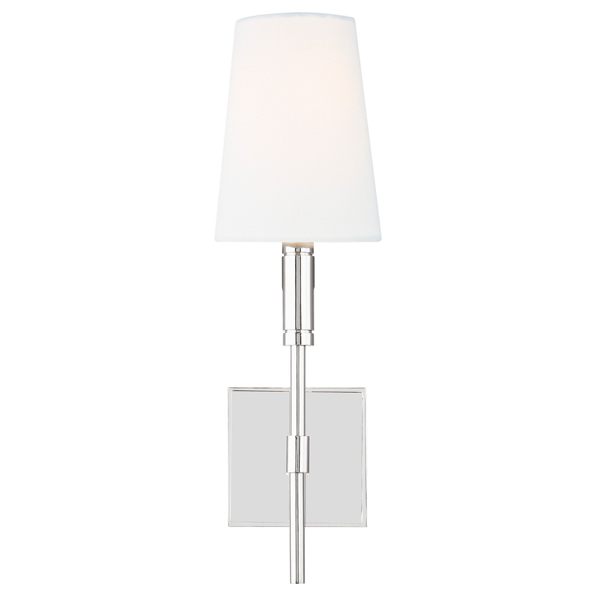 Beckham Classic Torch Wall Sconce - Polished Nickel Finish