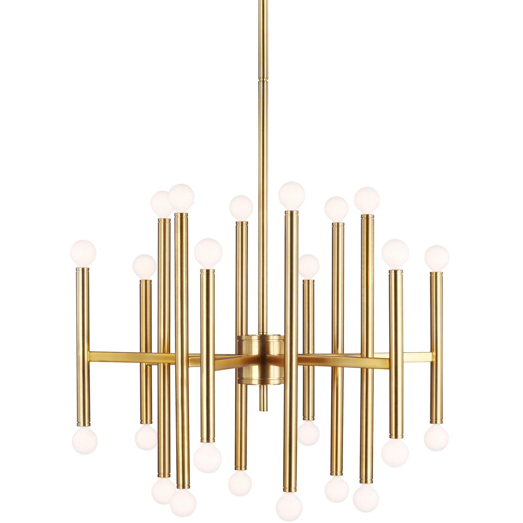 Beckham Large Modern Chandelier - Burnished Brass Finish