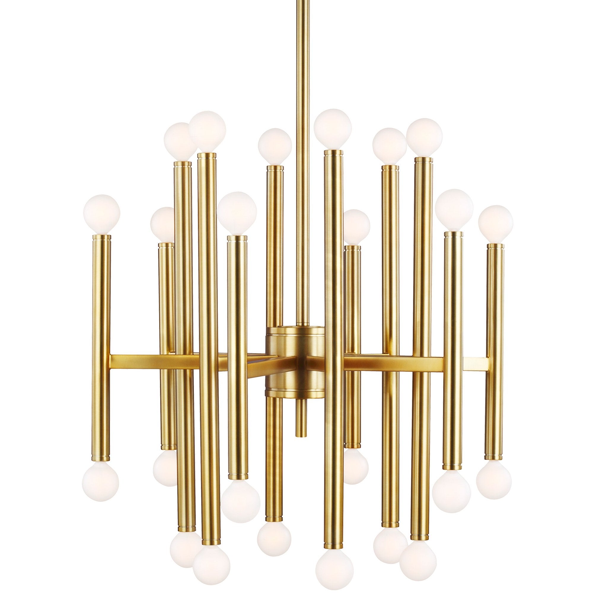 Beckham Medium Modern Chandelier - Burnished Brass Finish