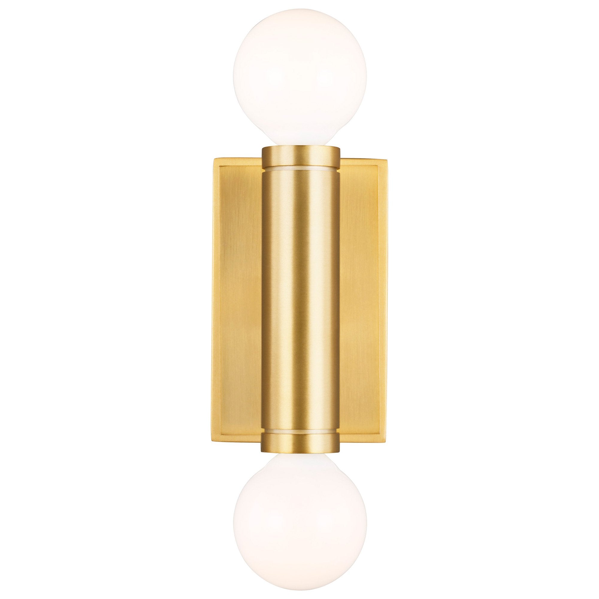 Beckham Modern Double Sconce - Burnished Brass Finish