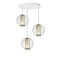 Load image into Gallery viewer, Bel Occhio 3-Light Chandelier - White
