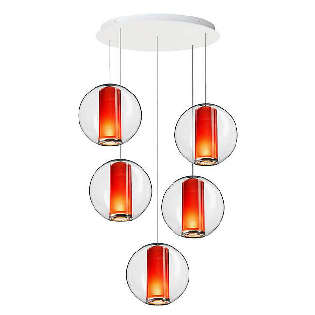 Bel Occhio 5-Light Chandelier - Orange