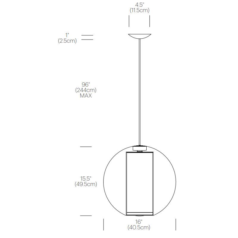 Bel Occhio Pendant - Diagram