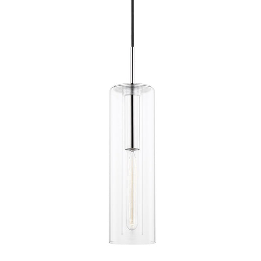 Belinda Tall Pendant - Polished Nickel Finish