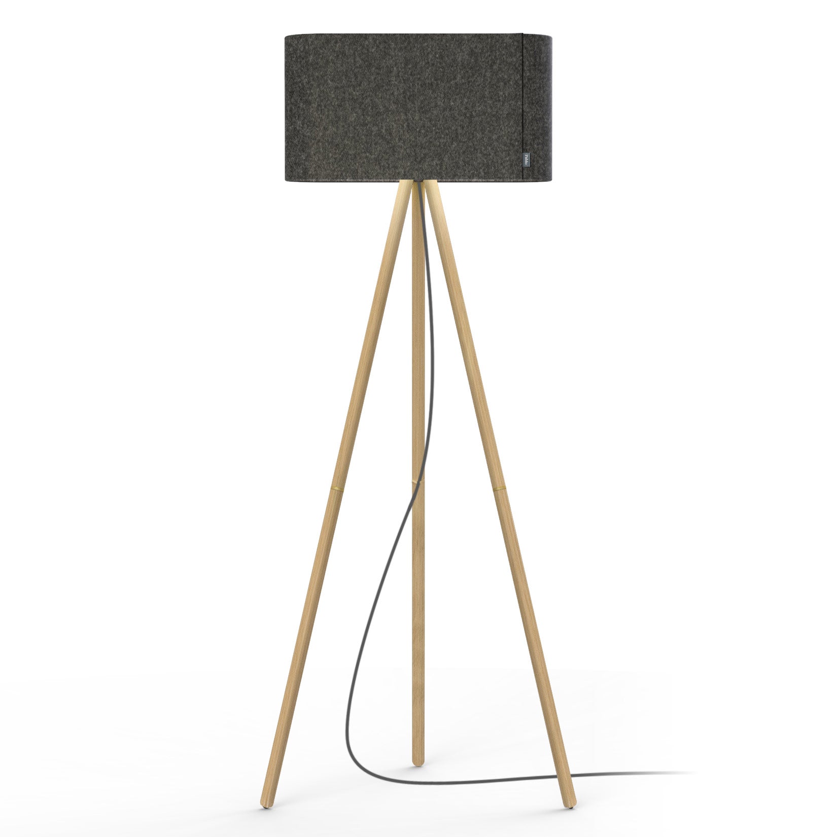 Belmont Floor Lamp - Oak/Charcoal