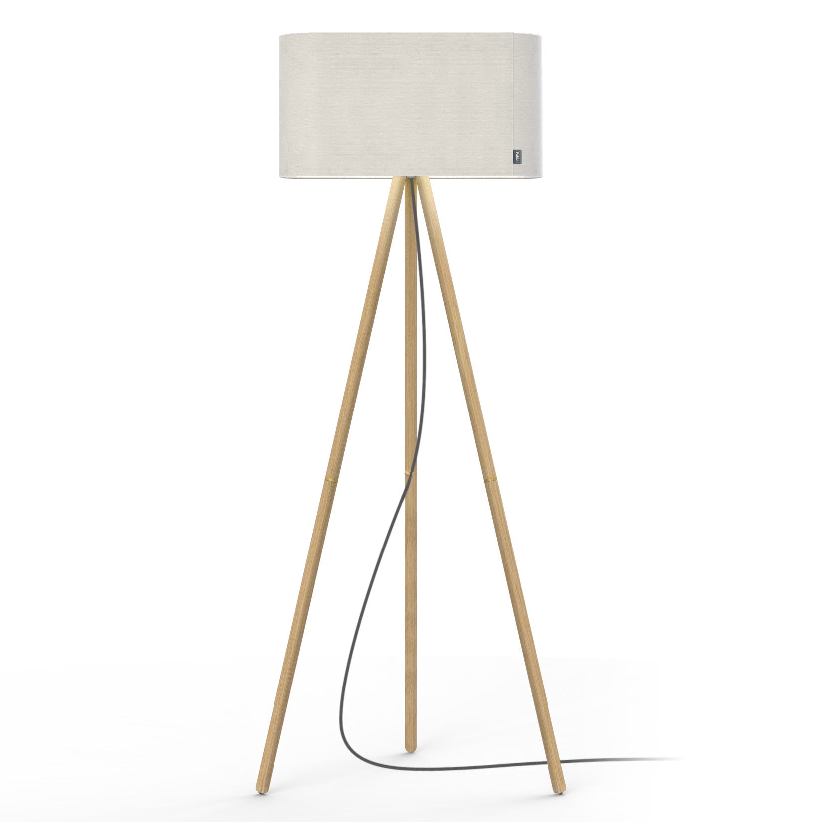 Belmont Floor Lamp - Oak/White