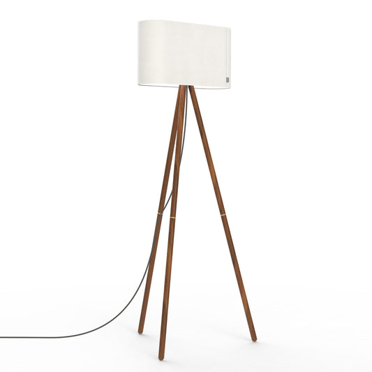 Belmont Floor Lamp - Walnut/White