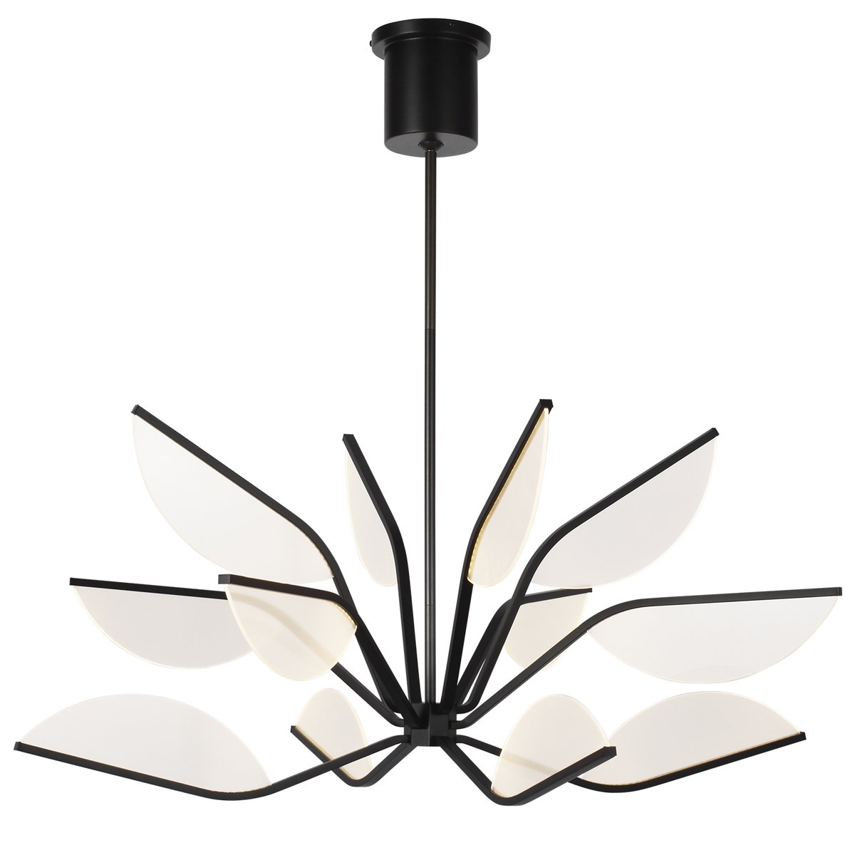 Belterra 38" Chandelier - Matte Black Finish