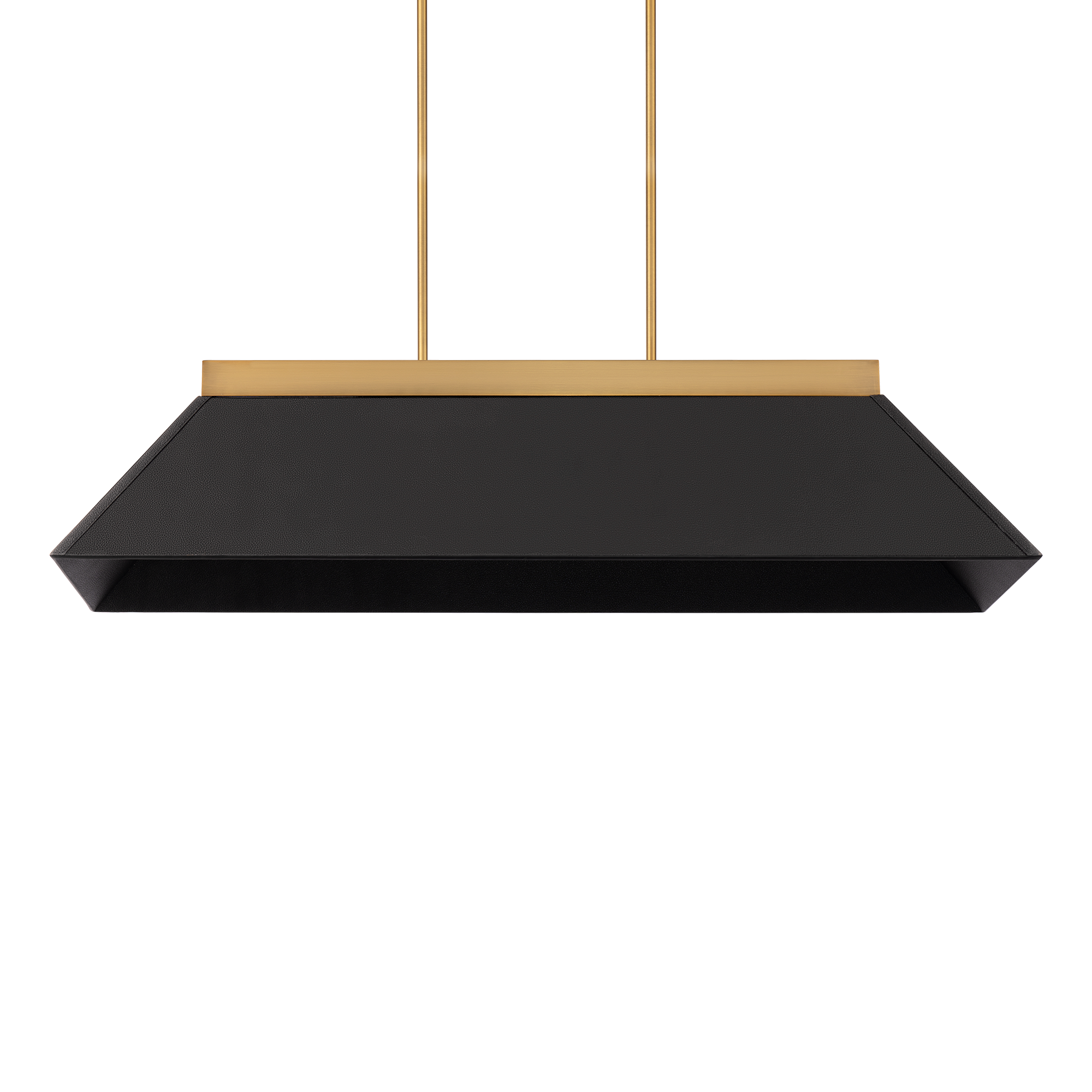 Bentley Linear Pendant - Black/Aged Brass