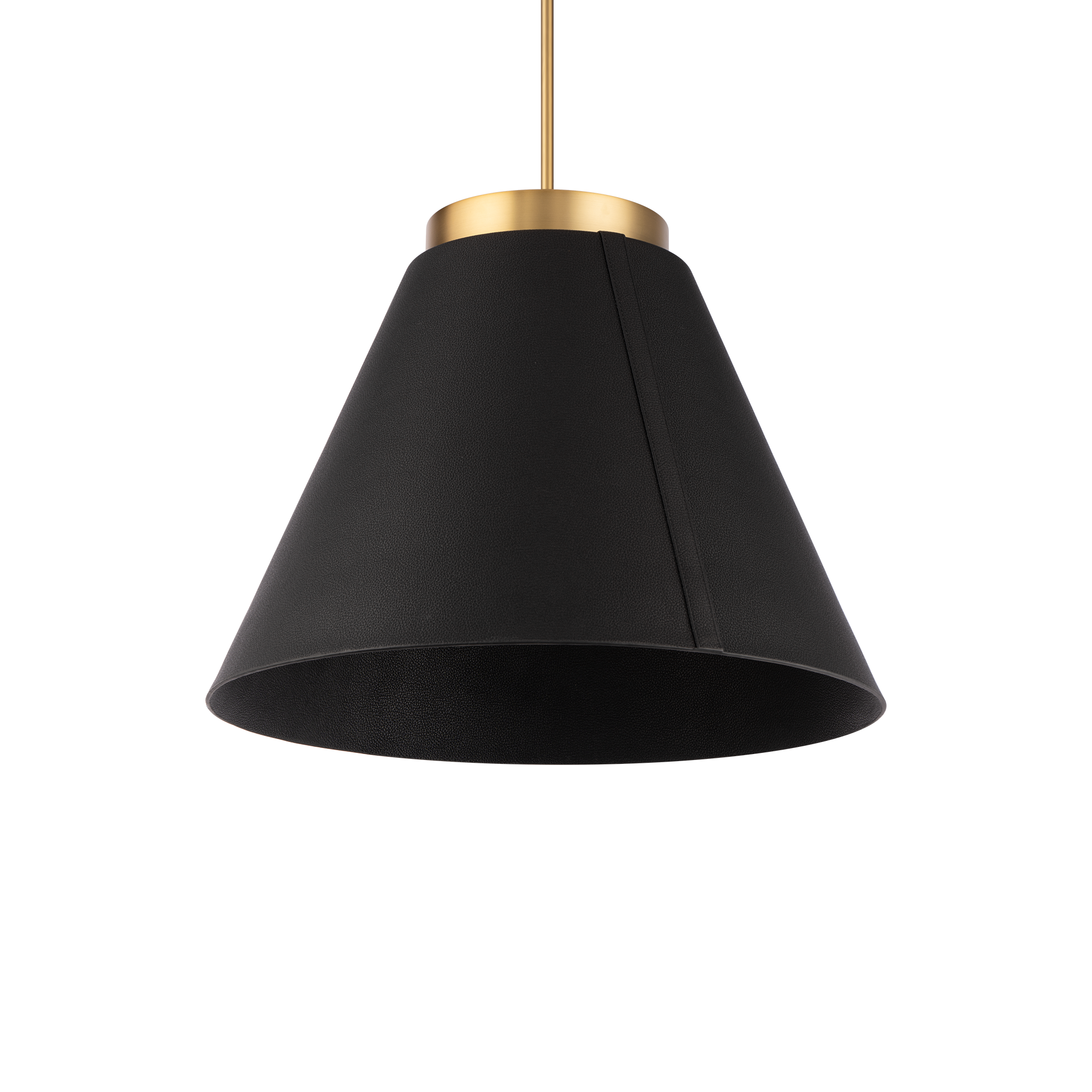 Bentley Pendant - Black/Aged Brass