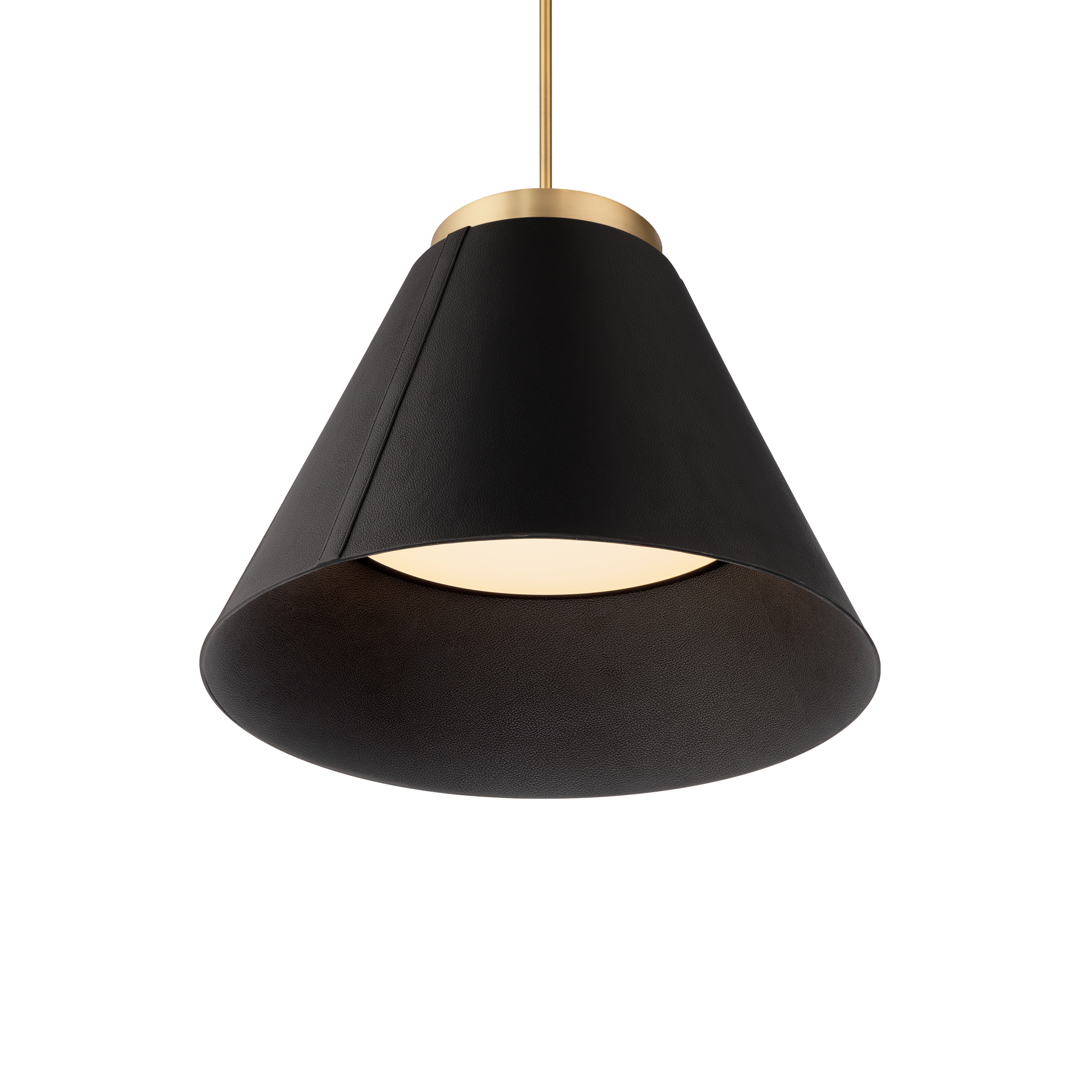 Bentley Pendant - Black/Aged Brass