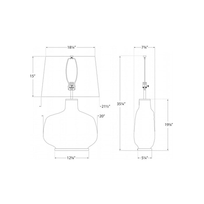 Beton Large Table Lamp - Diagram
