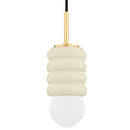 Load image into Gallery viewer, Bibi Mini Pendant - Aged Brass/Ceramic Antique Ivory Finish
