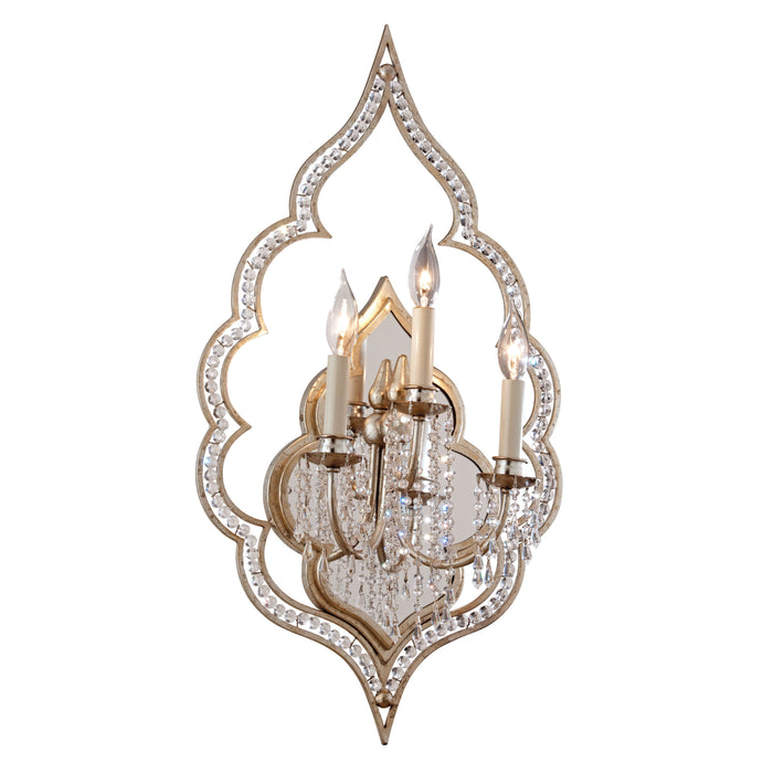 Bijoux 3-Light Wall Sconce - Silver Leaf Finish