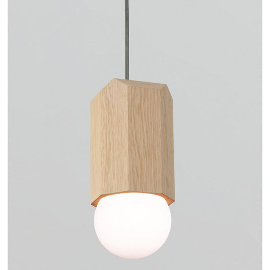 Bimar Pendant - White Washed Oak Finish