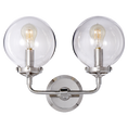 Load image into Gallery viewer, Bistro Double Light Curved Sconce Polished Nickel
