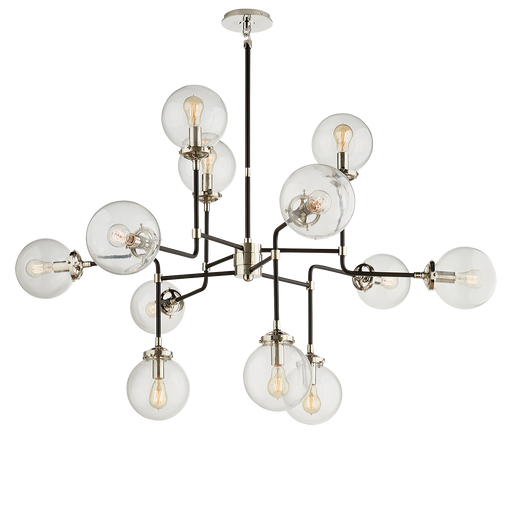 Bistro Medium Chandelier Polished Nickel