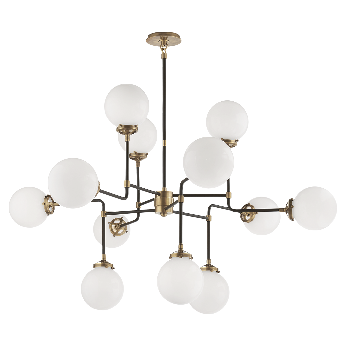 Bistro Medium Chandelier Hand-Rubbed Antique Brass