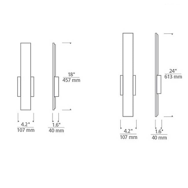 Blade LED Outdoor Wall Sconce - Diagram