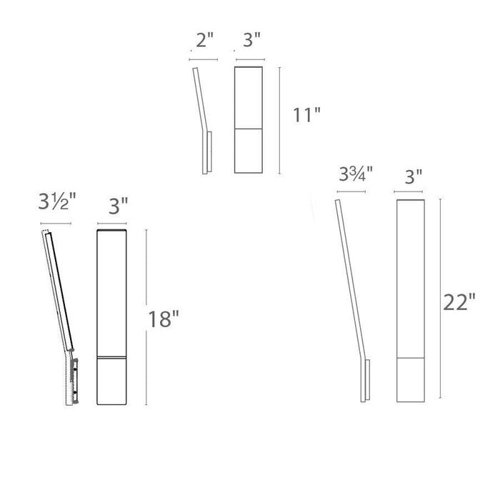 Blade LED Wall Sconce - Diagram