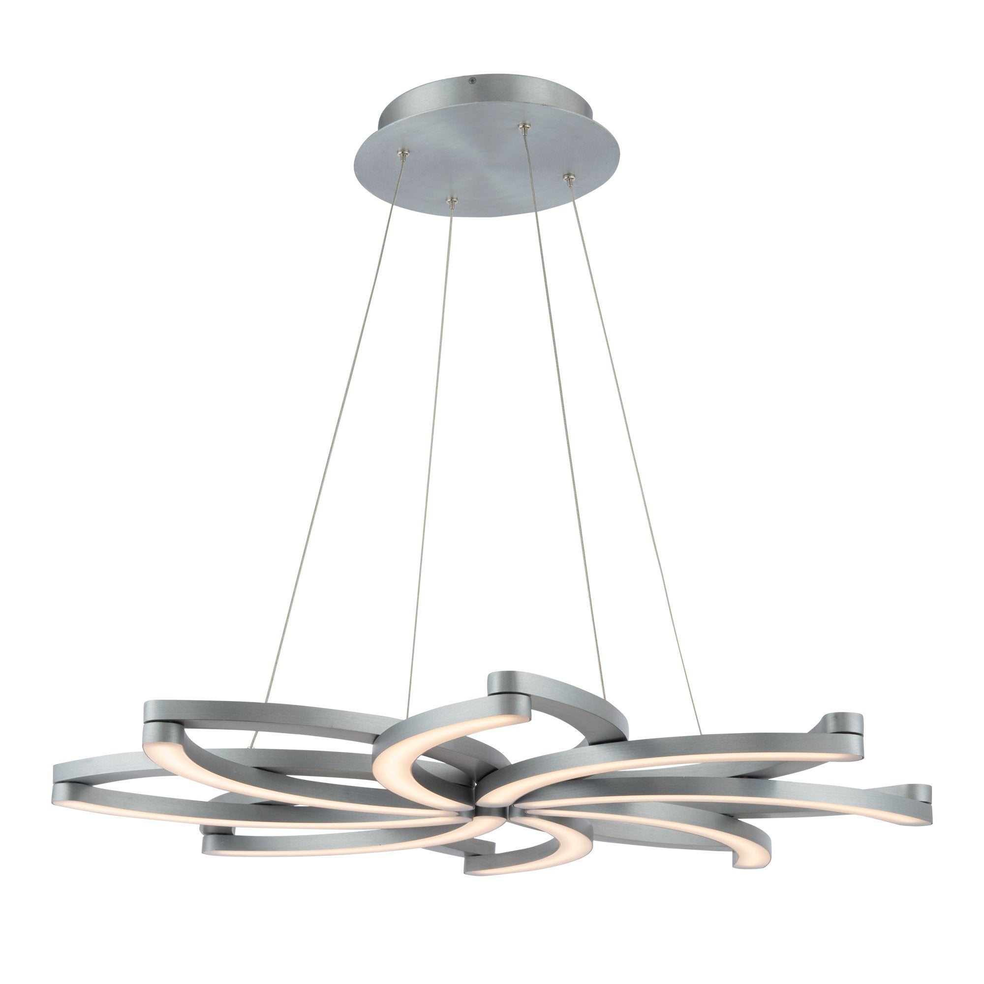 Bloom Chandelier - Brushed Aluminum Finish