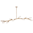 Load image into Gallery viewer, Blossom Large LED Linear Suspension - Natural Brass Finish
